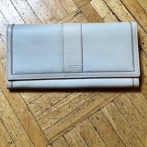 Coach slim leather tri-fold wallet